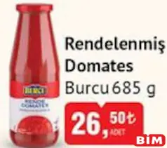 BURCU RENDELENMİŞ DOMATES 685 G BURCU RENDELENMİŞ DOMATES 685 G